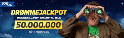 Drømmejackpot: 50 millioner i V75 – bliver det dig?