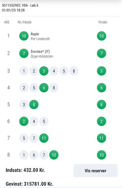 V86-vinder laver spilklub til V75