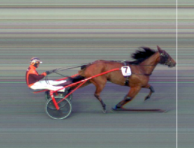 Alene på målfotoet