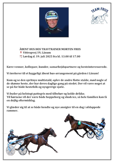 Travtræner holder Åbent Hus