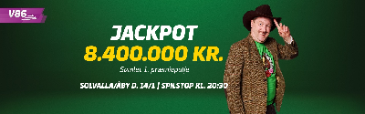 8,4 millioner i V86-jackpot i aften