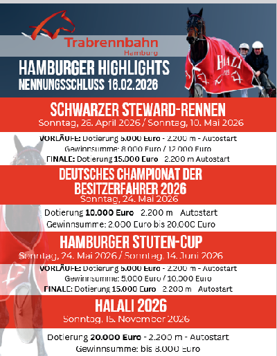 I dag skal der anmeldes til Hamburger Highlights 2026