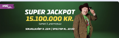 V86 med 15 millioner kroner i førstepræmie