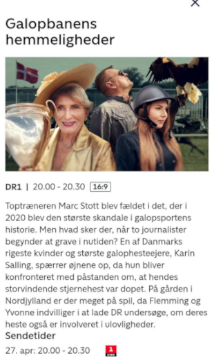Efter DR-dokumentar: Dansk Galop tager fuldt ansvar