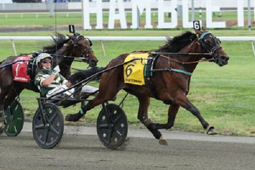 All the Time var ganske suveræn for Yannick Gingras i Hambletonian Oaks - Foto: Lisa Photo