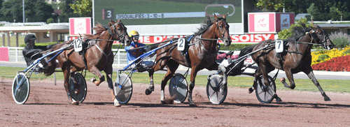 Sawana vinder foran Douce Rebelle og Urali OP. Foto Gerard Forni