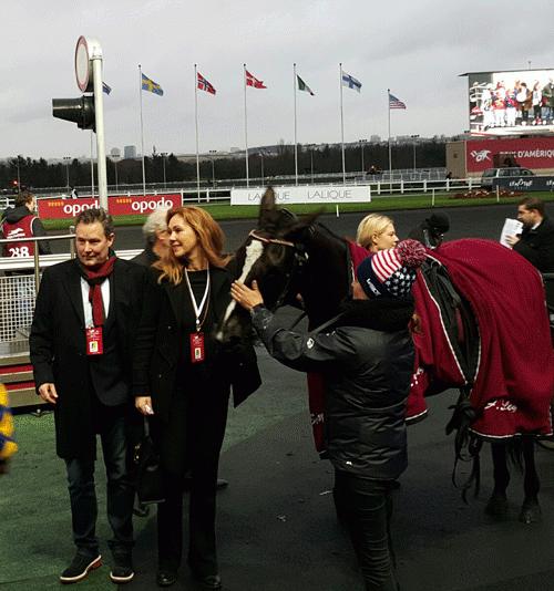 Jeanette og Jens Hansen med Red Rose America efter søndagens sejr,