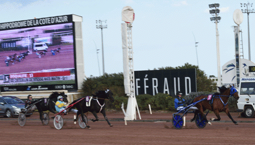 Timoko med Bjรธrn Gopp vinder sikkert foran Oasis Bi. Foto Gerard Forni