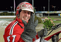 Peter Untersteiner vandt tre sejre i aftes på Solvalla. Foto Kanal 75