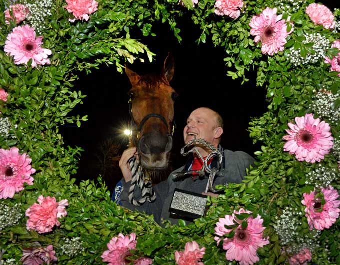 Tomas Malmqvist med Backfire efter søndagens triumf, Kanal 75