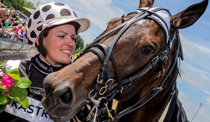 Christina Lindhardt snød favoritten i Monte-.finalen, da hun vandt med outsideren Outstanding Lady. Arkivfoto