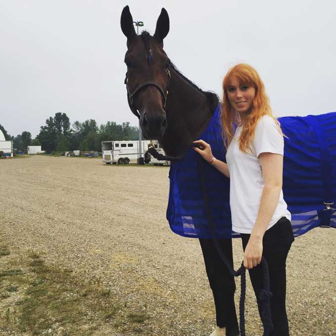 Karoline med den 3-årige Names Muscle