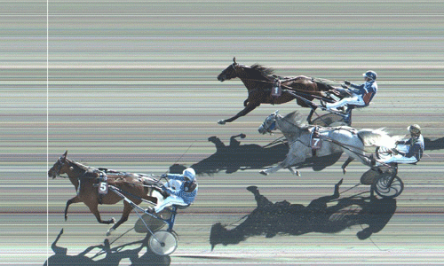 Photo Garndenia med Henrik Lønborg styrede alt og vandt i ny rekord 1.11.6a/1640 m.