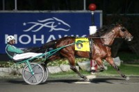 Resolve med ร
ke Svanstedt vandt sikkert . Foto Mohawk Raceway