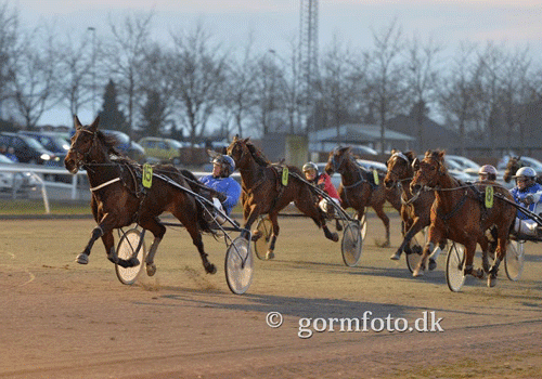 Per Damberg vandt overraskende dagens sidste løb på Fyens Væddeløbsbane med Traffic Lavec.