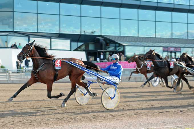 Tunika med Bjørn Goop i sulkyen har været et godt auktionskøb. Foto Kanal 75